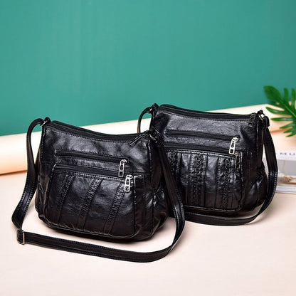 Sac Bandoulière Femme Vogalia Cuir Lavé Doux