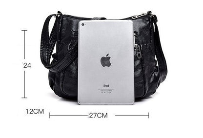 Sac Bandoulière Femme Vogalia Cuir Lavé Doux