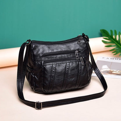 Sac Bandoulière Femme Vogalia Cuir Lavé Doux