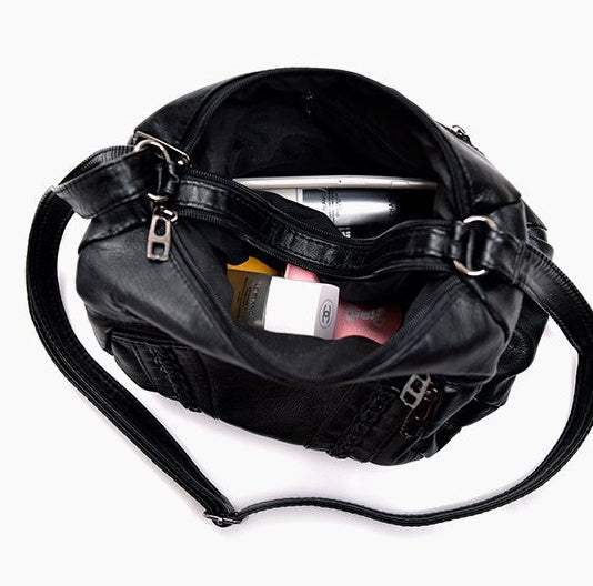 Sac Bandoulière Femme Vogalia Cuir Lavé Doux