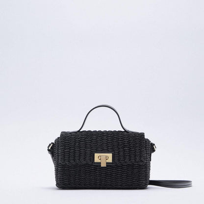 Sac messager paille camel