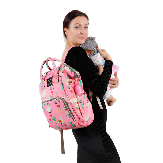 Sac maman poussette bleu