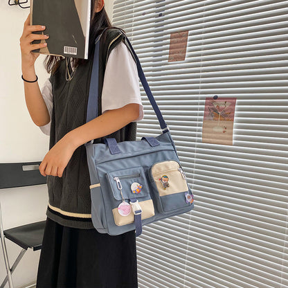 Sac nylon blanc vue face