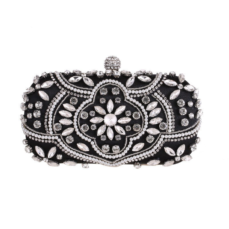 Pochette Soirée Femme Diamants Perles