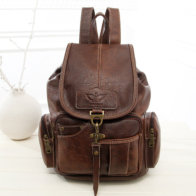 Sac à main femme rétro marron foncé chaîne