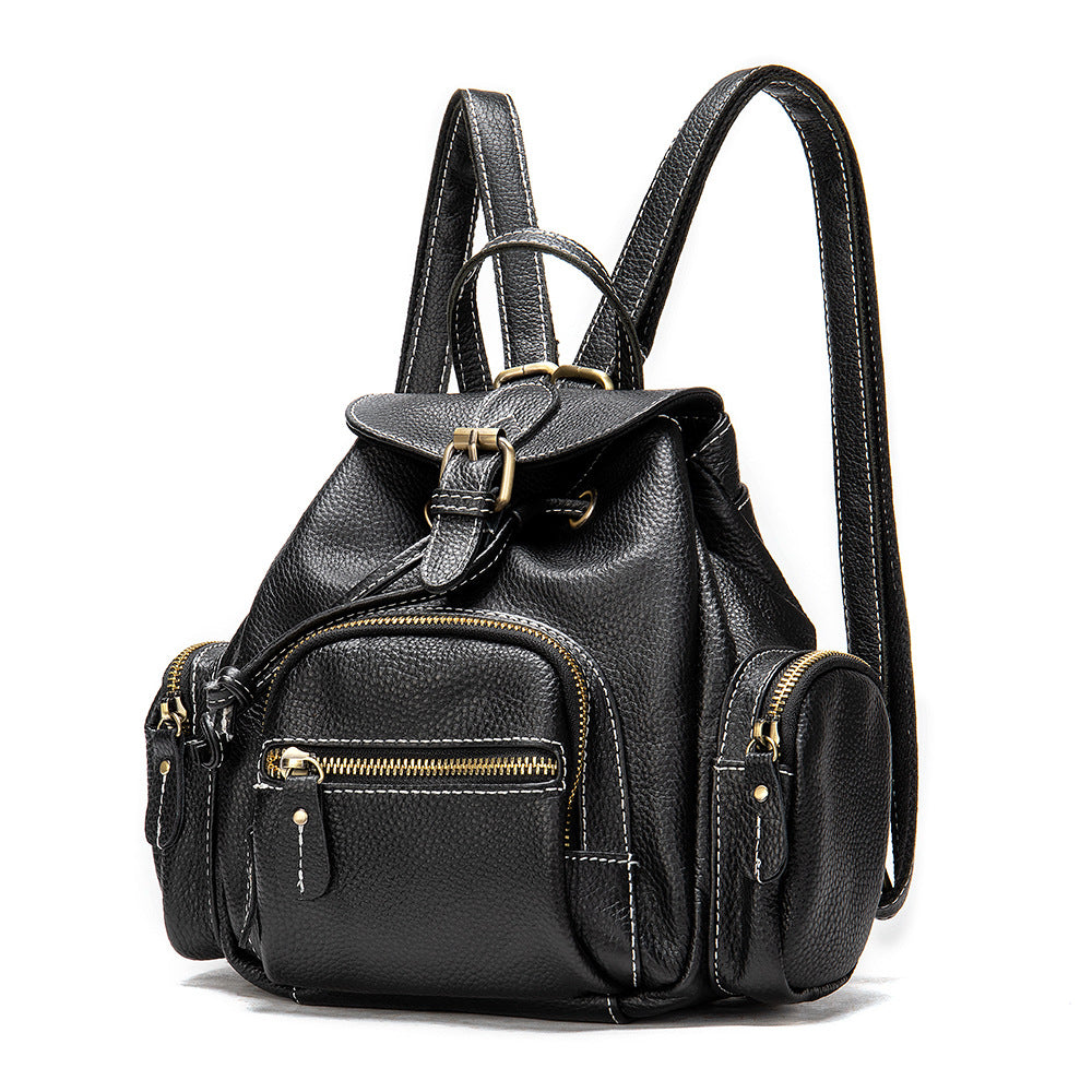 Imane Mini Dos sac dos mini cuir noir