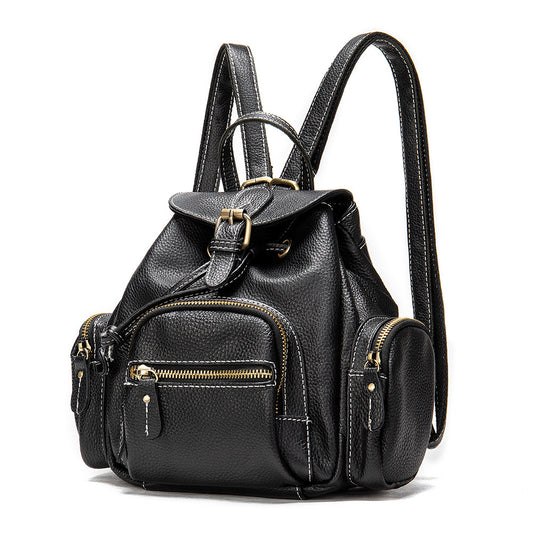Imane Mini Dos sac dos mini cuir noir