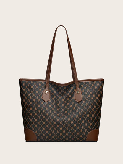 Sac fourre-tout à épaule motif géométrique - Vogalia