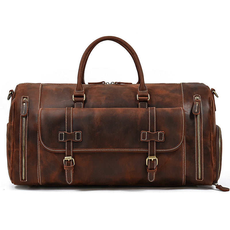 Sac de voyage cuir vachette homme marron