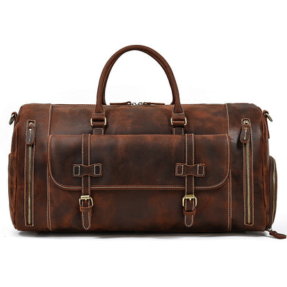 Sac de voyage cuir vachette homme marron