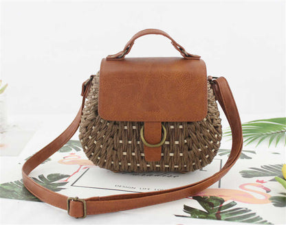 Sac bandoulière paille antique 4 coloris