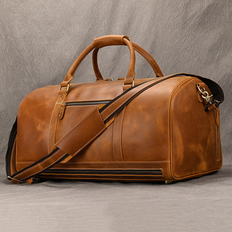Sac de voyage cuir vachette homme vue profil
