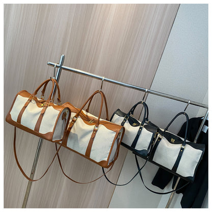 Tote bag voyage marron vue face