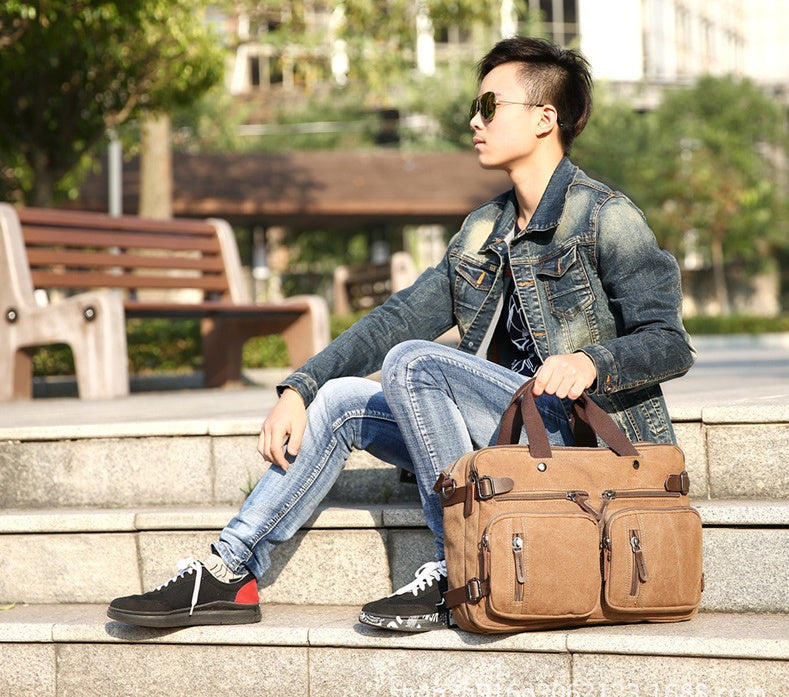 Sac dos crossbody noir polyvalent