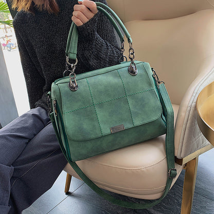 Sac à main Style Boston, cuir PU mat vert matcha