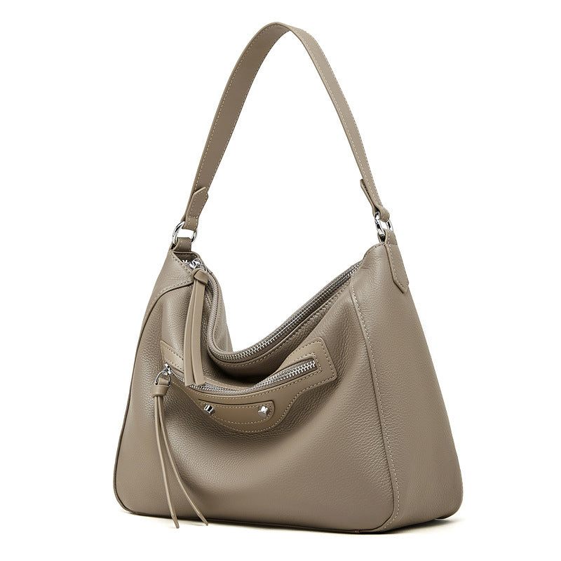 Sac crossbody cuir grande capacité vue face