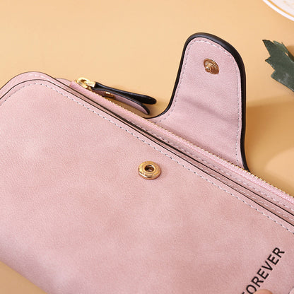 pochette femme cuir pu multi cartes grande capacité
