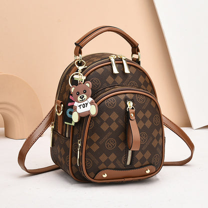 Sac dos femme beige carré