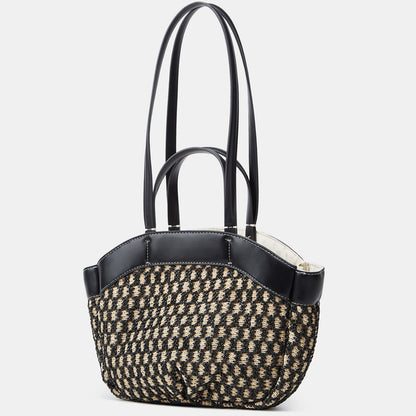 Tote bag paille casual minimaliste vue face