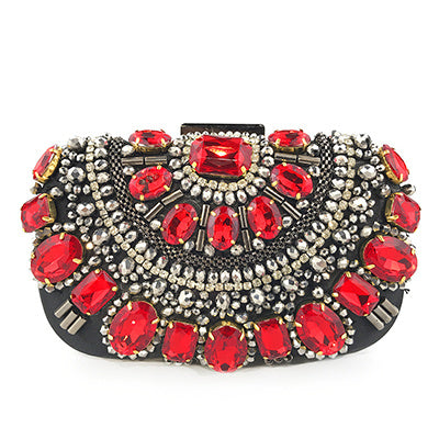 Pochette Soirée Femme Diamants Perles