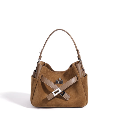 Xavière sac ovale vue face lock-and-buckle