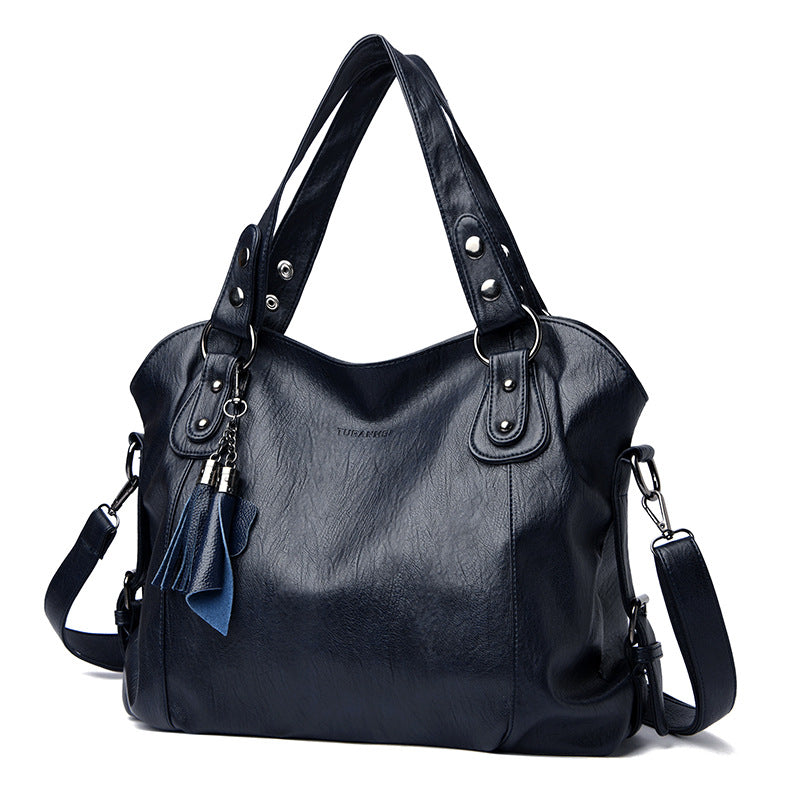 Sac épaule PU horizontal noir Wanda Vogalia Paris