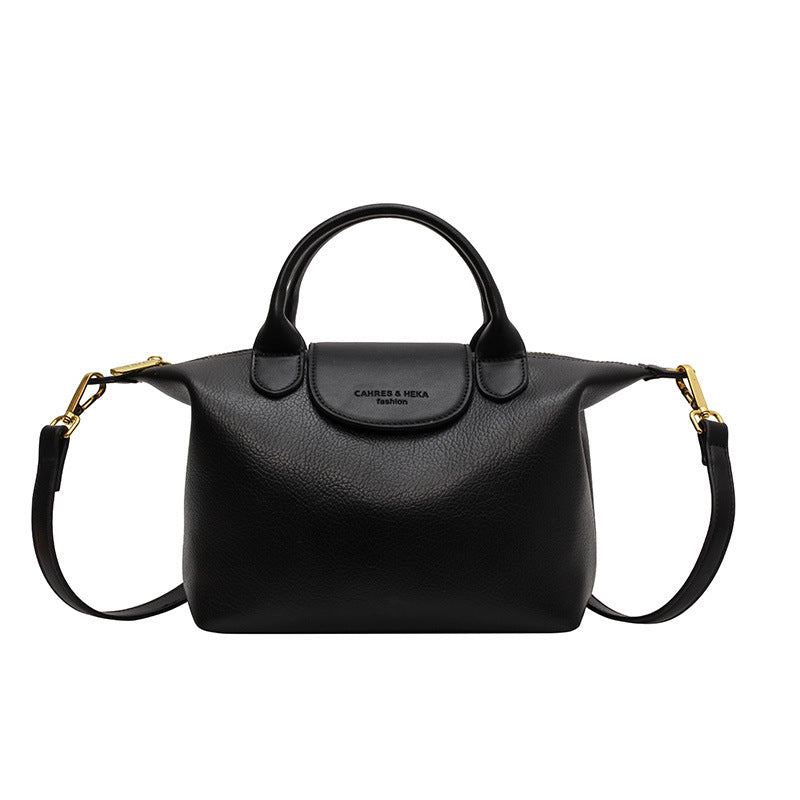 Sac à épaule PU noir unisexe