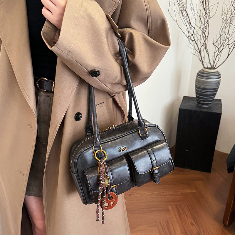 Sac épaule rétro grande capacité vue profil
