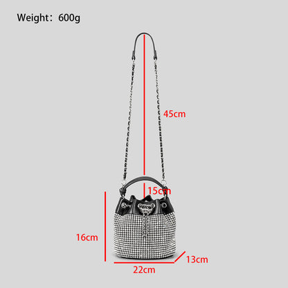 Sac à main strass vue face détail