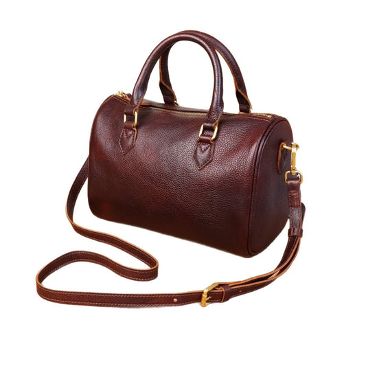 Sac bandoulière cuir rétro marron