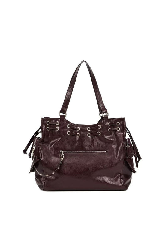 Sac crossbody rivets beige