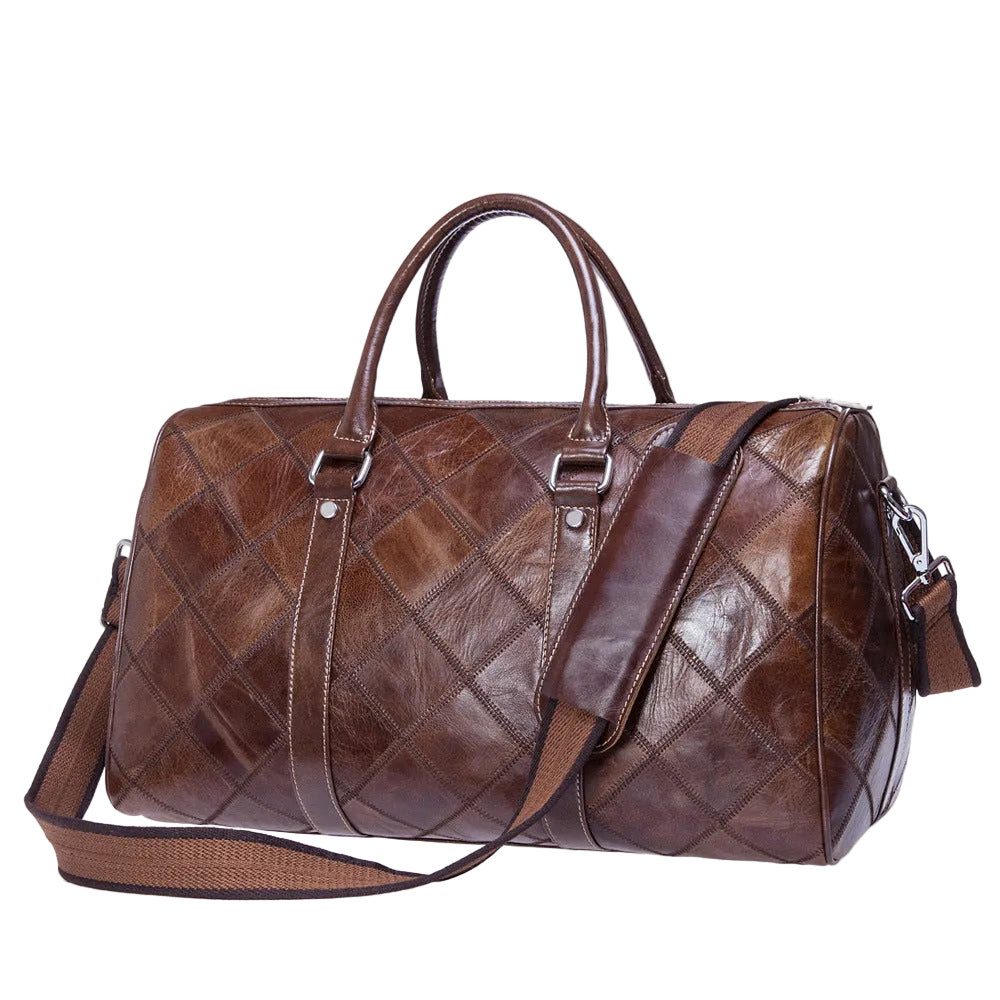 Sac fourre-tout homme carreaux noir