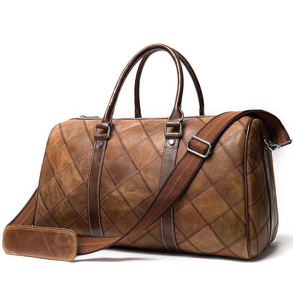 Sac carreaux café clair
