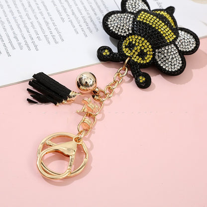 Porte-clés abeille brillant