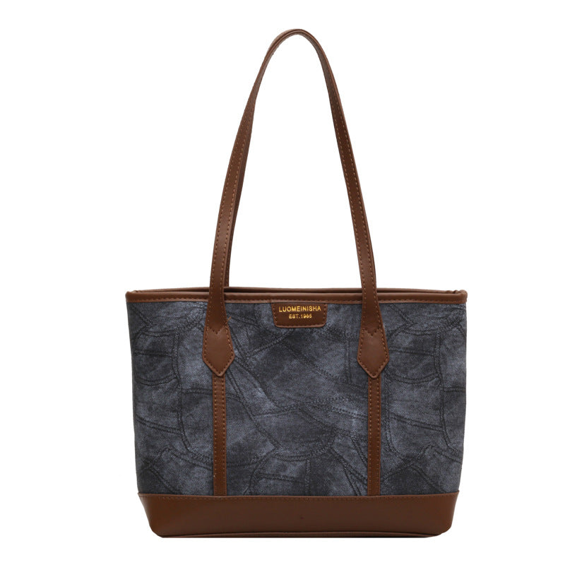 Lise tote denim marron vue face