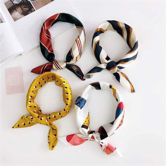 Foulard imprimé multicolore style 1
