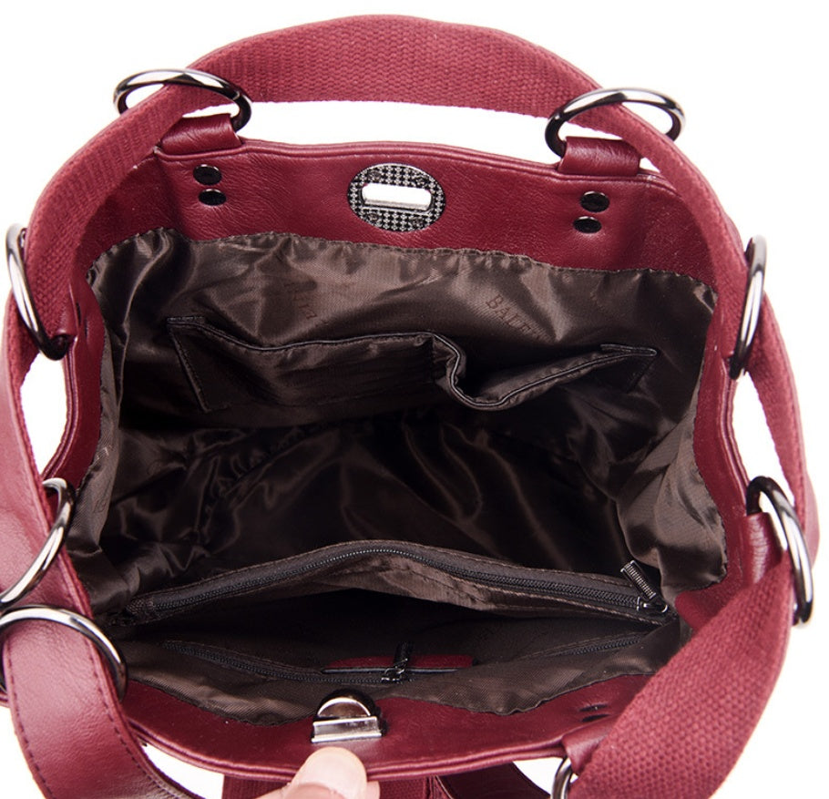 Sac seau PU bleu