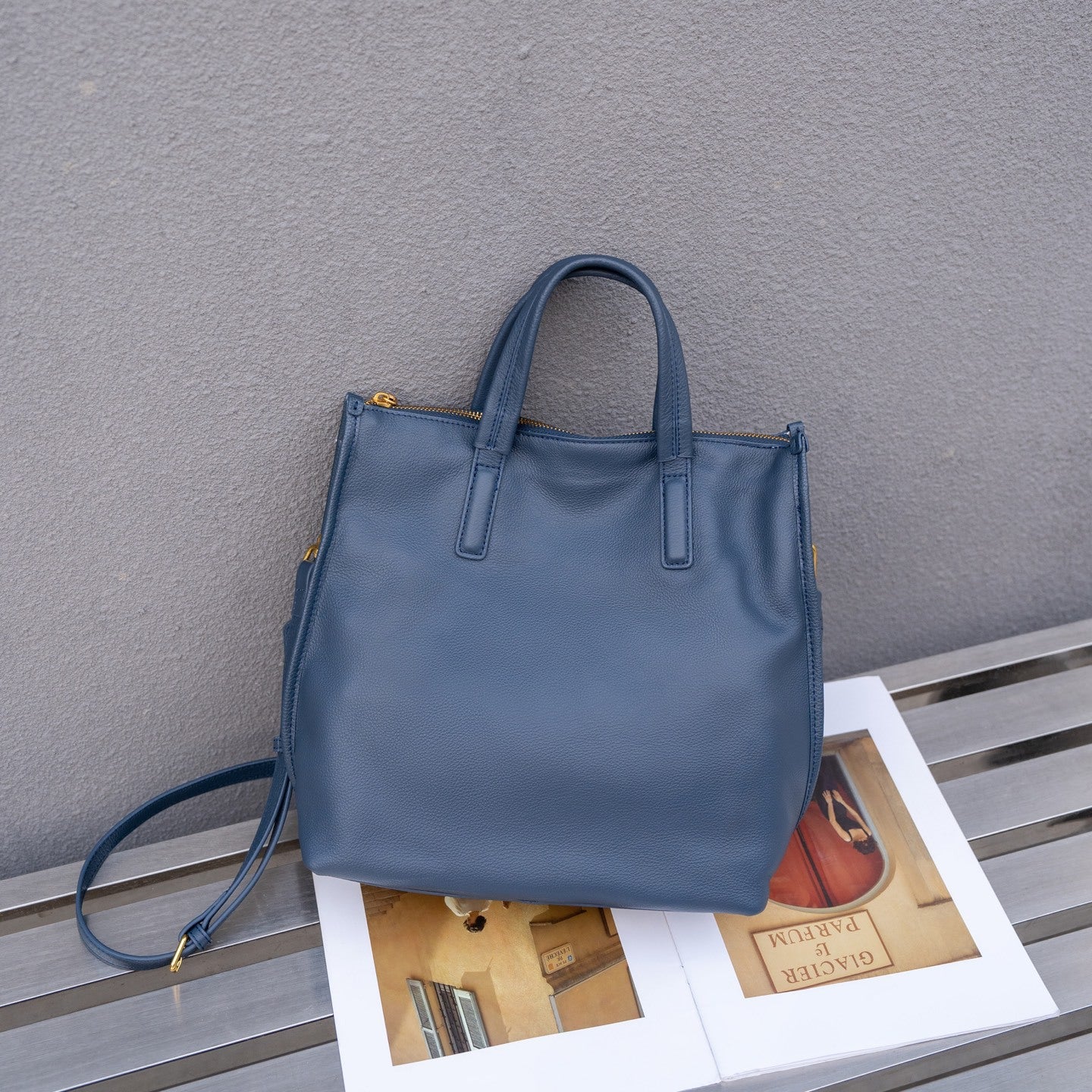 Tote bag cuir vachette élégant détail