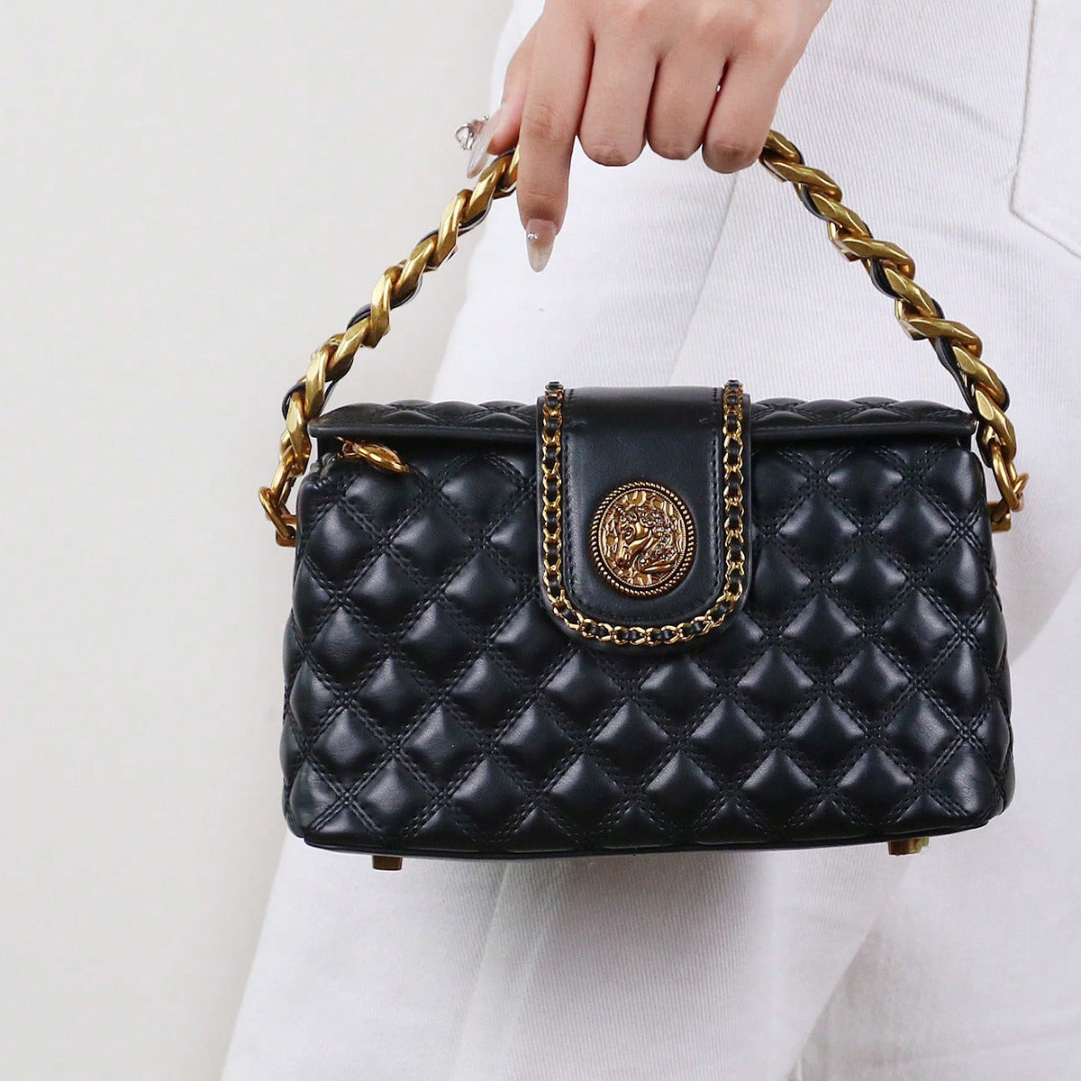 Sac crossbody quilted poche patch