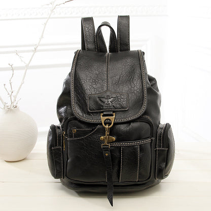 Sac à main femme rétro noir étudiante
