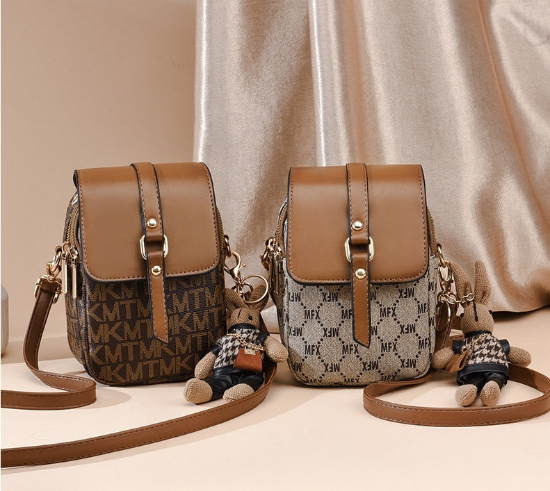 Sac de téléphone portable rétro multicouche pour femme - Vogalia