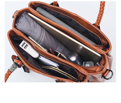 Tote bag boston marron clair