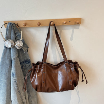 Sac underarm plissé marron