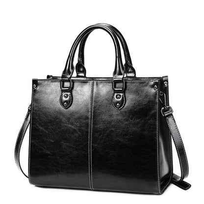 Sac à main femme cuir ciré – coutures élégantes