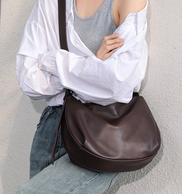 Sac épaule cuir noir quotidien