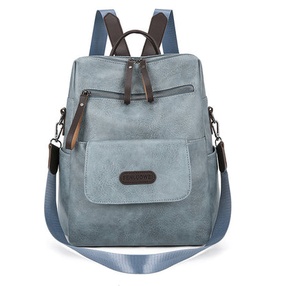 Sac à dos PU souple noir texturé