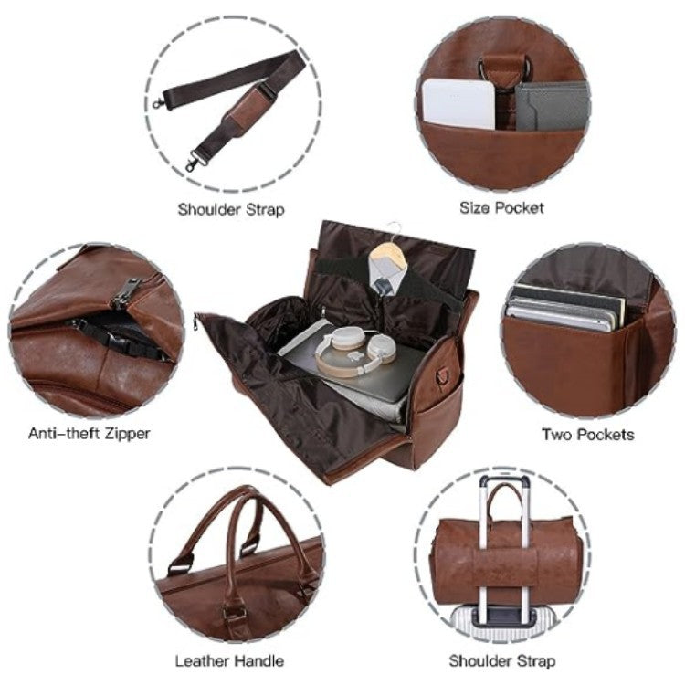 Sac voyage cuir PU dimensions 56x33x32cm