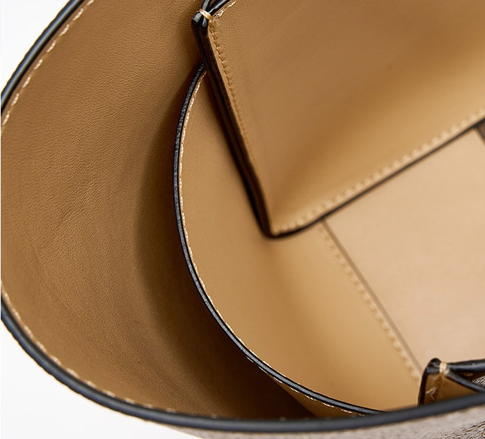 Sac à main en cuir à blocs de couleurs - Vogalia