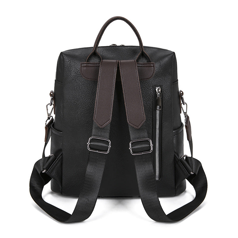 Sac à dos PU marron texturé