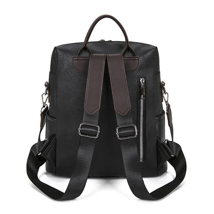 Sac à dos PU marron texturé